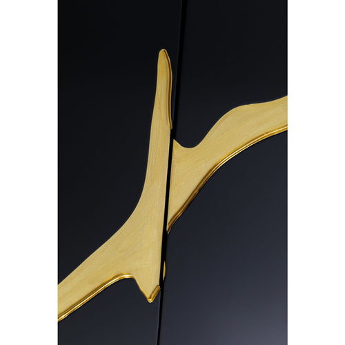 Kare Design Dressoir Cracked zwart en goud