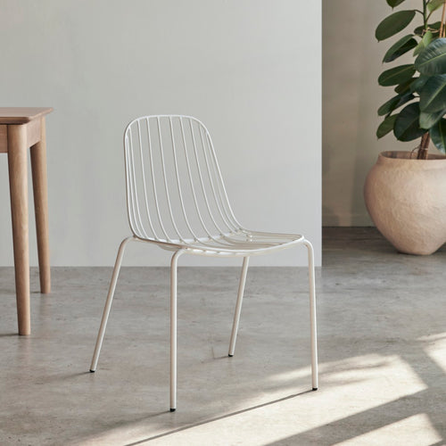 Tikamoon Witte metalen stoel - Wit - vtwonen shop