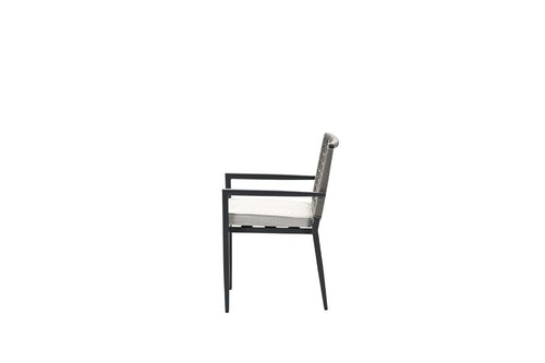 Florance dining fauteuil - carbon black - rope taupe - desert sand - vtwonen shop