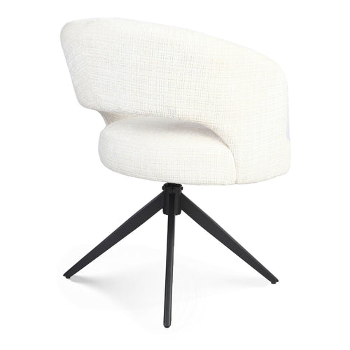Starfurn Eetkamerstoel Demi - Off White/Zwart - Set van 2