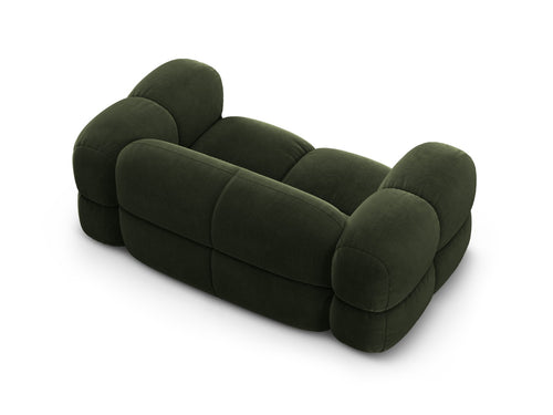 Cosmopolitan Design Bank Loretto 2-zits, flueel groente - 100x180x68cm