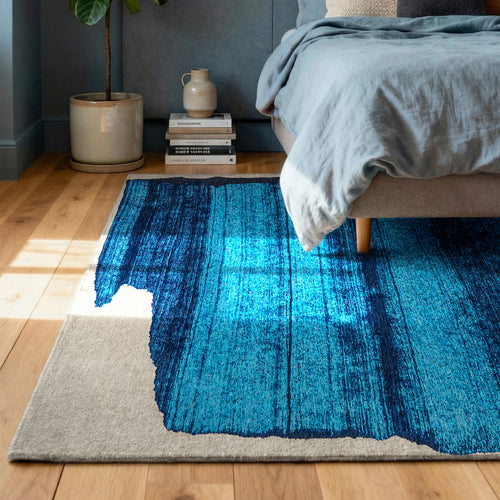 Louis De Poortere vloerkleed Diva Blue - blauw - 170x240cm