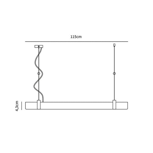 Nordlux hanglamp Lilt - 1 lichts - 115  x 200   cm - zwart - vtwonen shop