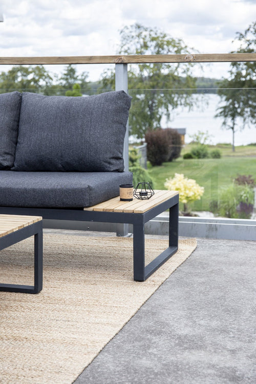 Nest outdoor Arvin 2 delige tuin loungeset donkergrijs - met zitkussens - vtwonen shop