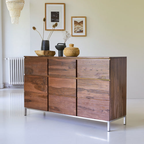 Tikamoon Buffet van massief palissander 155 cm - Bruin - vtwonen shop