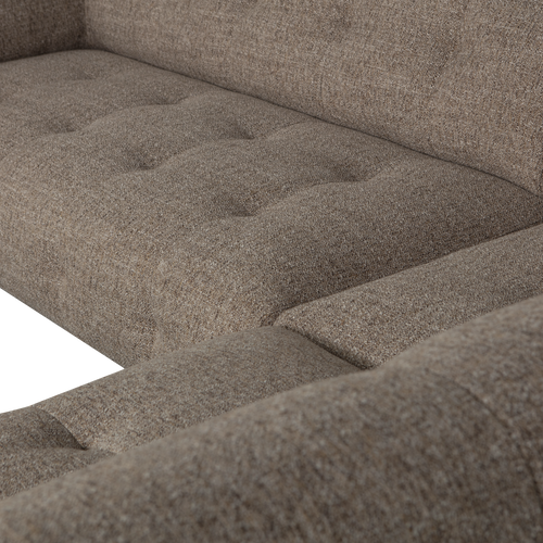 WOOOD hoekbank rechts Lloyd - Polyester - Donkerbruin - 77x267x91/205 - vtwonen shop