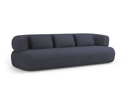 Micadoni Bank Jenny 4-zits, boucle, donkerblauw - 90x226x73cm