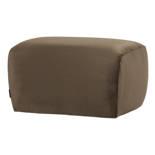 WOOOD poef Mojo Base - Velvet - Taupe - 45x84x64
