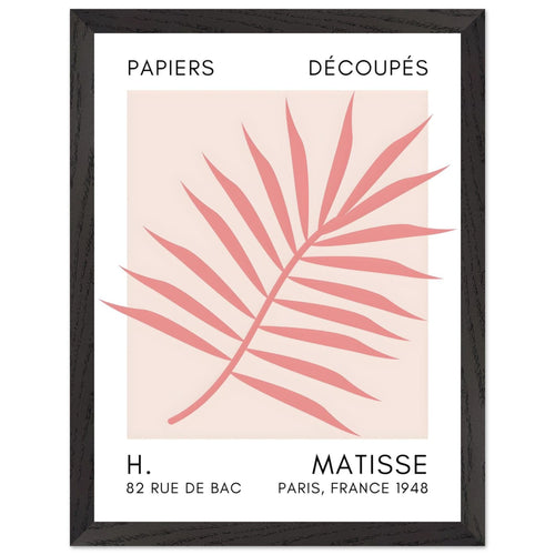 Artfulprints Poster met Lijst Matisse – Floral reef taupe   - 30x40 cm - Taupe
