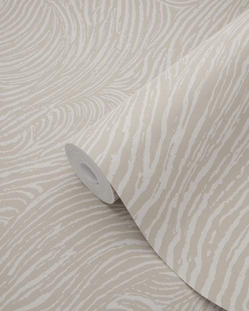 ESTAhome behang 3d golvende lijnen taupe - 50 x 900 cm - 139661 - vtwonen shop