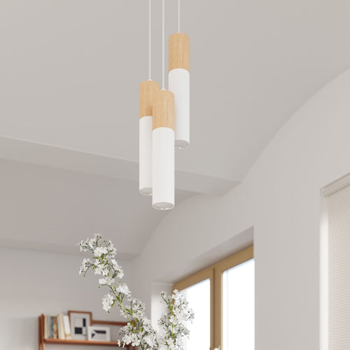 Sollux Lighting Hanglamp PABLO 2 wit - 30x6x90cm