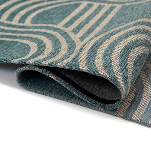 Lola&Moi vloerkleed Blue Glow - blauw -80x150cm - vtwonen shop