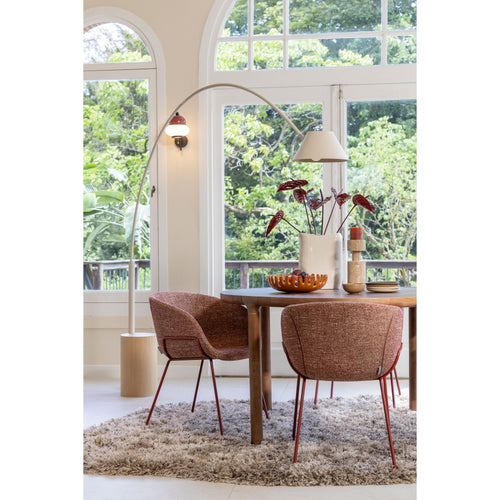 Zuiver Feston Eetkamerstoelen Armleuning Terra/Rood - Set van 2