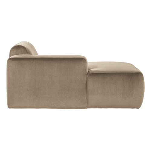 WOOOD chaise longue bank links Mojo Base - Velvet - Khaki - 74x112x162