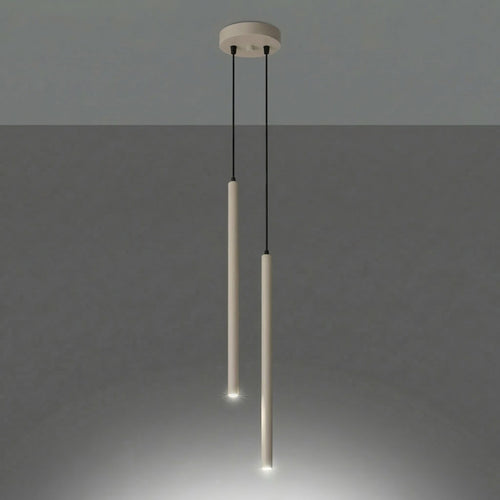 Sollux Lighting Hanglamp PASTELO 2 taupe - 15x15x118cm