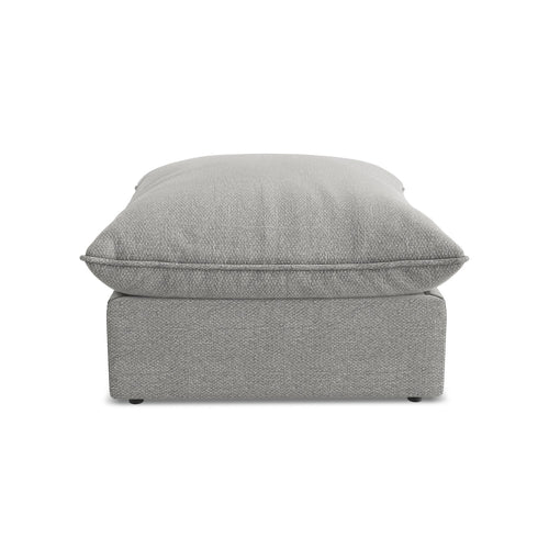 LaMiaSofa Poef Ravenna - bouclé - lichtgrijs - 75x75x45