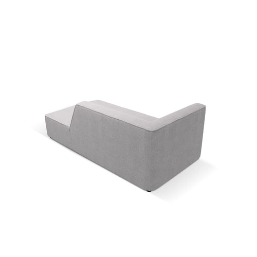 Cosmopolitan Design - Ligstoel rechts Siena structurele stof lichtgrijs - 181x93x69cm