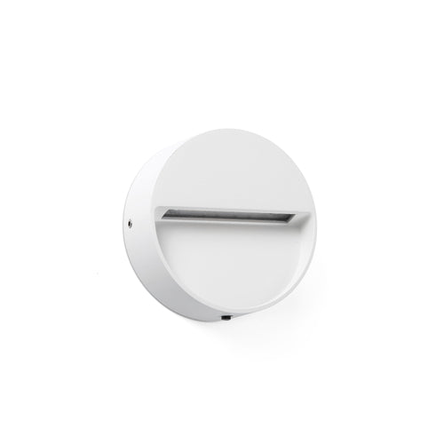 Faro Dune Dune ronde LED-wandlamp voor buiten, mat wit, IP65, kleurtemperatuur 2200-4000K