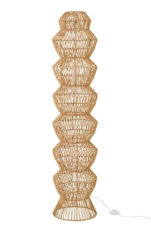 J-Line vloerlamp Touw - metaal - naturel
