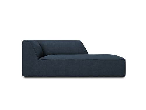 Micadoni rechter chaise longue Ruby structurele stof, marineblauw - 180x93x69cm
