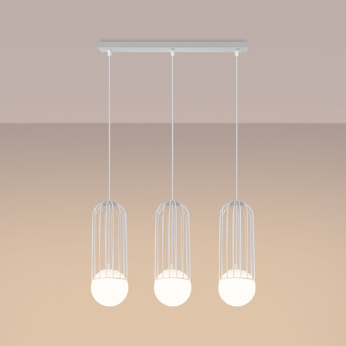 Sollux Lighting Hanglamp BRINA 3L wit - 54x12x115cm