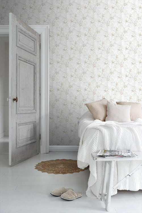 Borastapeter behang magnolia beige - 53 cm x 10.05 m - 660434 - vtwonen shop