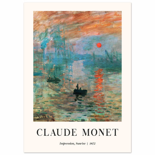 Artfulprints  Claude Monet - Impression sunrise   poster 50x70 cm - vtwonen shop