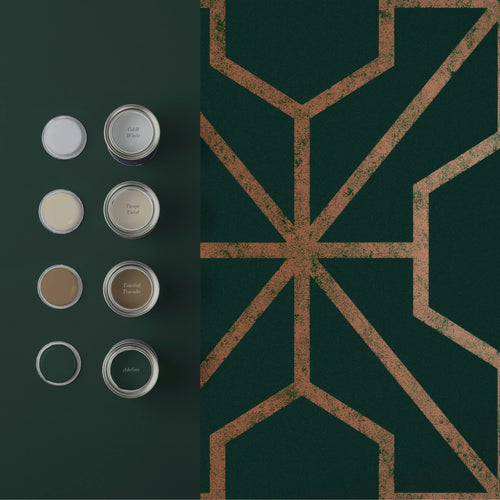 Graham & Brown Vliesbehang - Rinku Green & Copper - 10mx53cm - vtwonen shop