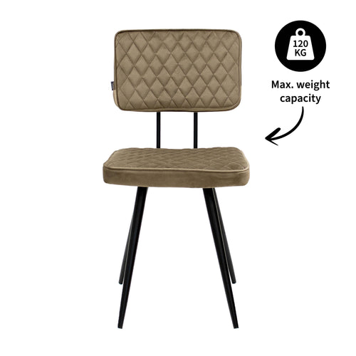 Kick eetkamerstoel Toby - Taupe