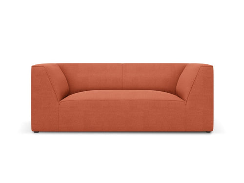 Micadoni Bank Ruby 2-zits, structurele stof, koraal - 93x174x69cm