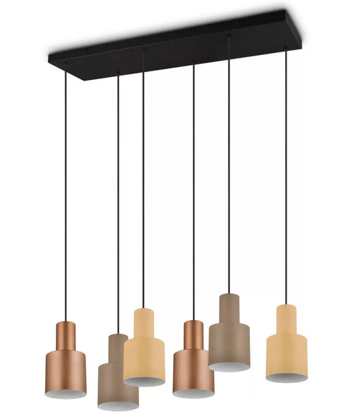 Trio Leuchten hanglamp Agudo - 6 lichts - 85  x 150   cm - zwart