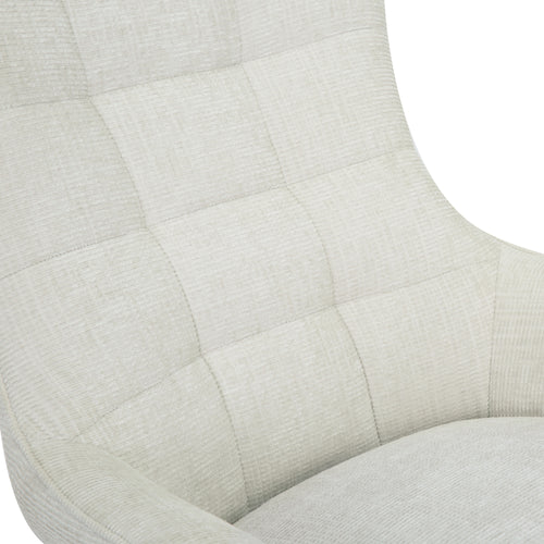 Livingfurn fauteuil Naomi Pearl - wit - stof