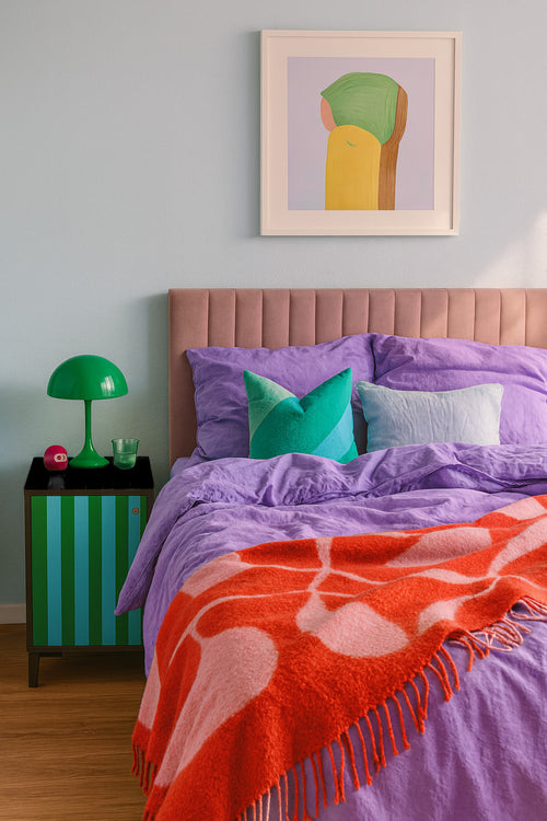 Really Nice Things - Nachtkastje - William - Groene en turquoise strepen