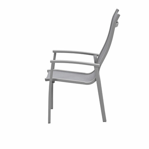 Garden Impressions Tuinstoel Hilly stapelbaar taupe - 4 stuks