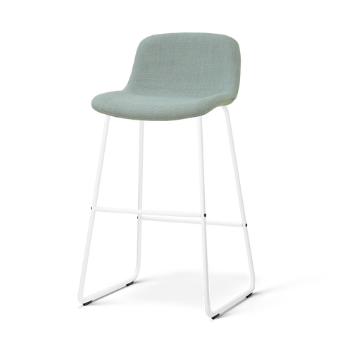 Nolon Nino-Mats barkruk saliegroen - wit onderstel - 75 cm - vtwonen shop