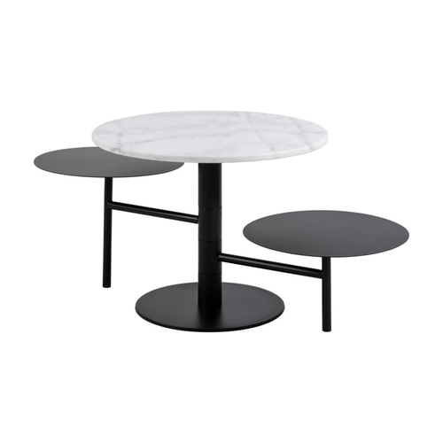 Rebellenclub Salontafel Zulia - ø60 - Wit Marmer - vtwonen shop