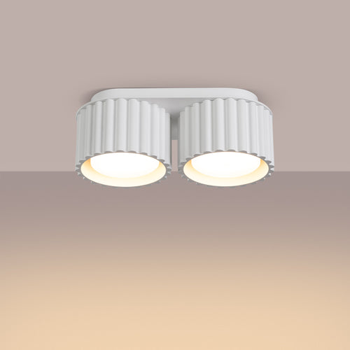 Sollux Lighting Plafondlamp AURA 2 wit Gx53 - 21x10x12cm