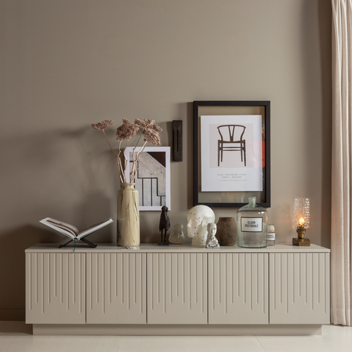 WOOOD tv-meubel Pencil - Grenen - Mist - 52x180x40 - vtwonen shop