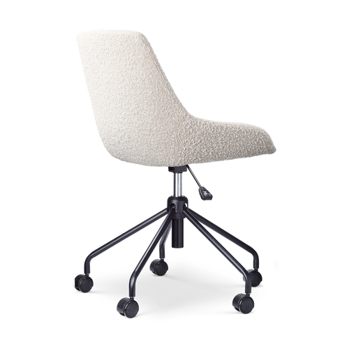 Nolon Nout-Isa Bureaustoel Bouclé Beige - Stof - Zwart Onderstel - vtwonen shop