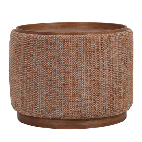 DÉJA Living Salontafel Marcia - Rond Terra/Walnoot - Incl. Opbergruimte - Ø55cm