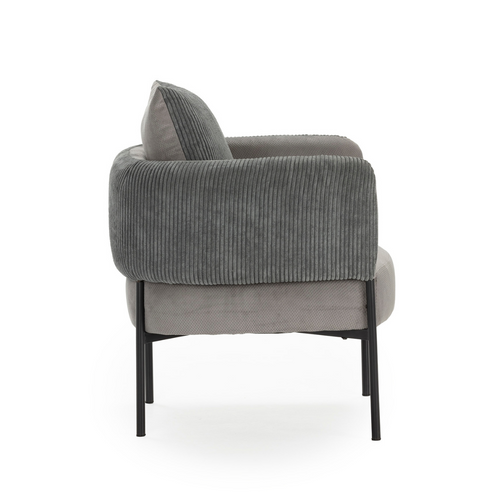 Calicosy - ARUNI Fauteuil in stof - Grijs - 78x73x75 cm