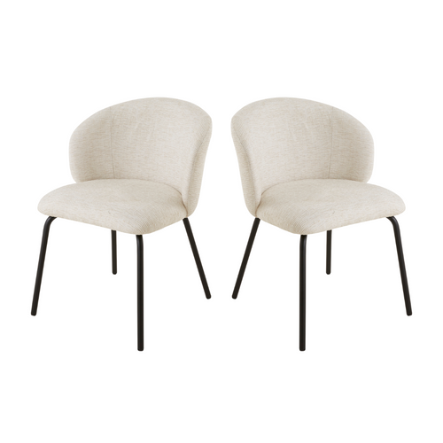 Calicosy - VESPER Set van 2 stoelen - Grijs - 79x45x49 cm