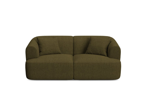Cosmopolitan Design Modulaire bank Campi 2-zits, structurele stof groente - 90x180x70cm
