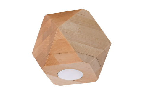 Sollux plafondlamp Woody - 1 lichts - 12  x 12   cm - bruin - vtwonen shop