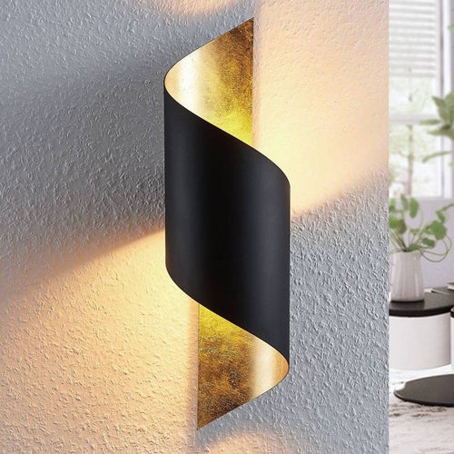 Stars of Light wandlamp Jabaloyas - e27 - 63cm - zwart/goud