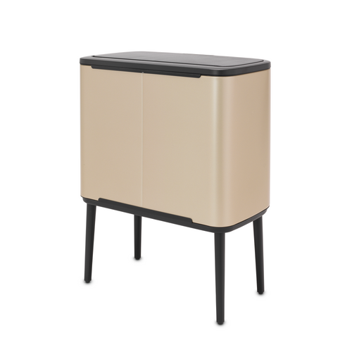 Brabantia Bo Touch Bin, met 2 binnenemmers, 11 + 23 liter - Metallic Gold
