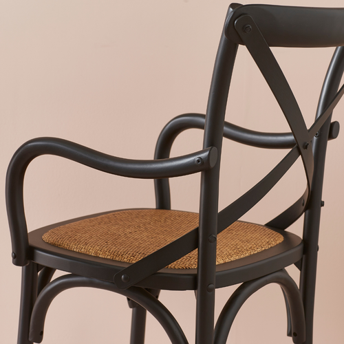 Signature - BISTROT Set van 2 bridge fauteuils - Zwart - 62x89x51 cm