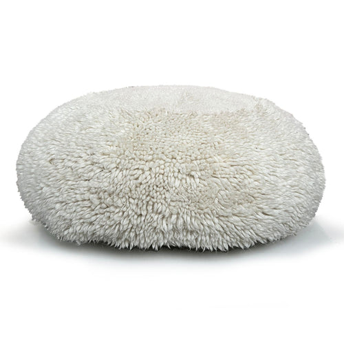 Malagoon poef Eboya - gebroken wit - Ø 100cm H 35cm 100% wol