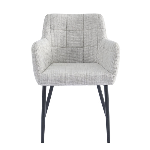 Livingfurn eetkamerstoel Bronco - greige - stof - set van 2 - vtwonen shop