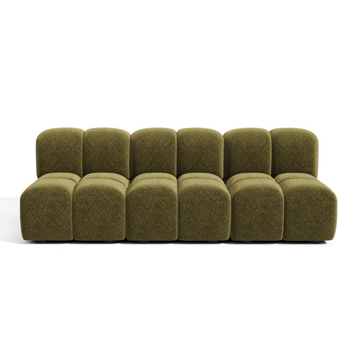 Premium Interiors - Modulaire bank MOSS - fluweel met structuur  234cm
